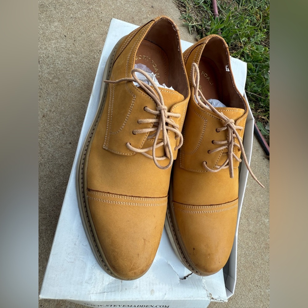 Steve madden darbee tan nubuck men’s dress shoes sz 7